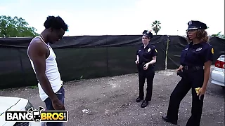 BANGBROS - Lucky Suspect Gets Tangled Check in Some Super Sexy Female Cops